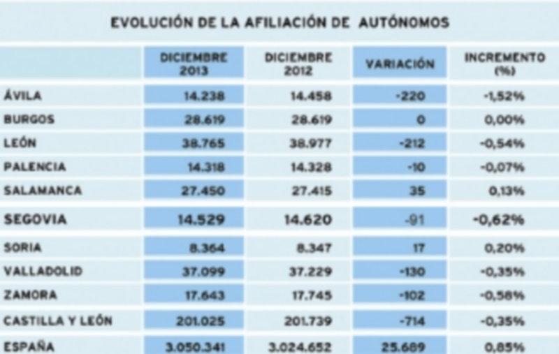 Segovia se encuentra entre el grupo de provincias donde descienden los autónomos 1 /AGENCIAS