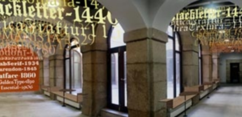 Infografía del espacio de la Casa de la Lectura que se denomina Pasillo de las letras. / e. A.