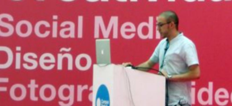 El segoviano Javier Herrero durante su conferencia en la Campus Party. / M. Parra