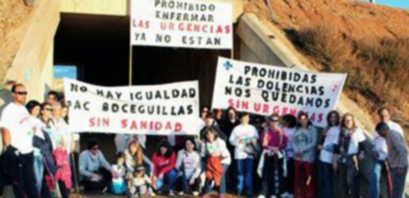 Marcha por los caminos de servicio de la A-1