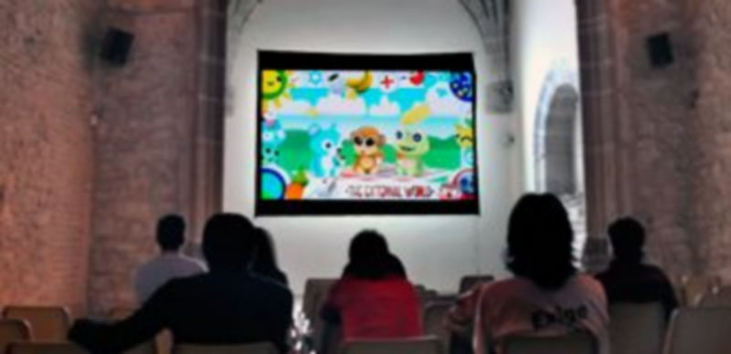 Una de las proyecciones de ArtFutura 2011