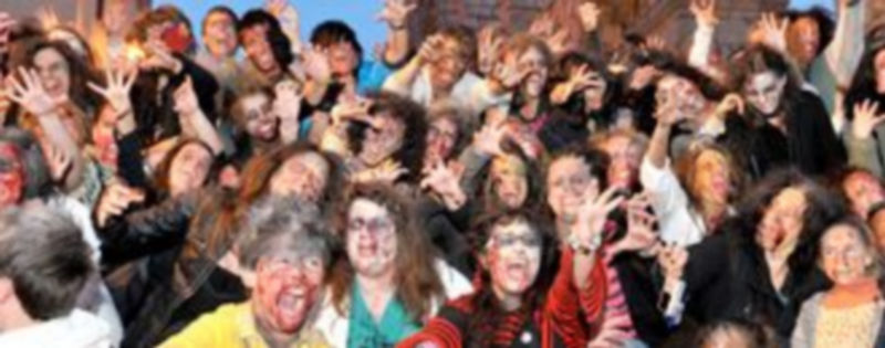 “La marcha zombie” fue una de las actividades estrellas de la última edición del festival de cortos “Contraplano”./KAMARERO