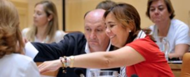 Escudero y Antona depositan su voto en la urna