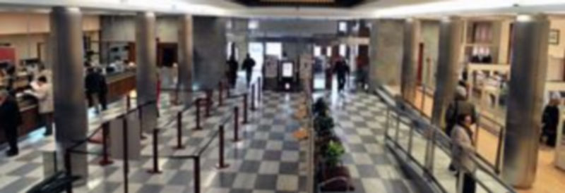 Imagen del patio interior de la sede principal de Caja Segovia