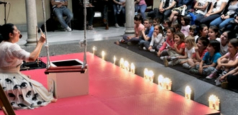 El patio de columnas de la Diputación volverá a ser escenario de espectáculos del Festival Internacional de Títeres. / Kamarero