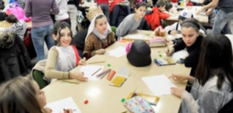 Los niños ocuparon las mesas