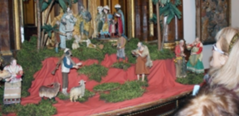 El belén napolitano muestra su belleza y sensibilidad en el Palacio Episcopal. / M.G.