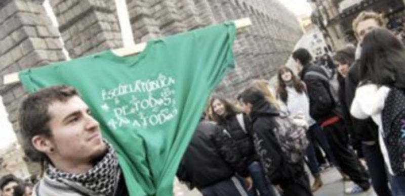 Concentración celebrada en el Azoguejo