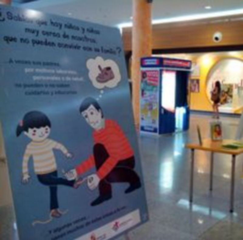 Imagen de uno de los paneles expositivos en el centro Luz de Castilla. / E. A.