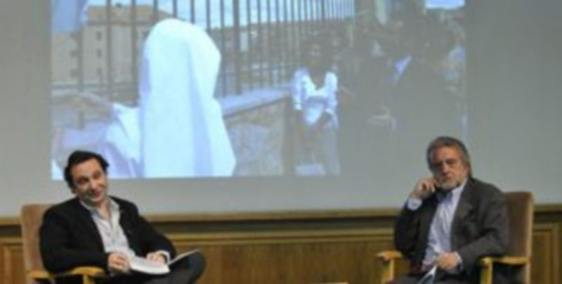 Arahuetes y el periodista Aurelio Martín