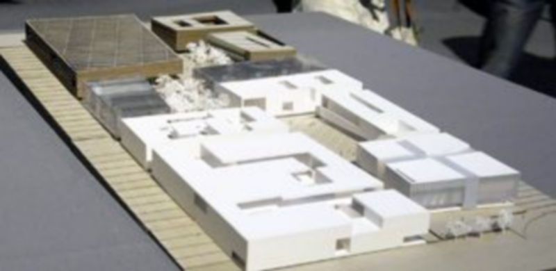 Imagen de archivo de la maqueta que recoge los edificios y espacios del futuro Círculo de las Artes y la Tecnología (CAT)