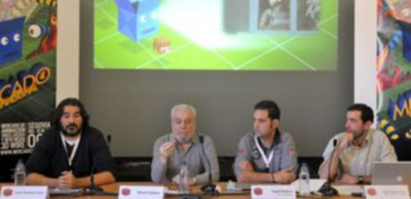 Un momento de la conferencia celebrada ayer sobre la preparación de una bobina de animación. / Alberto Benavente