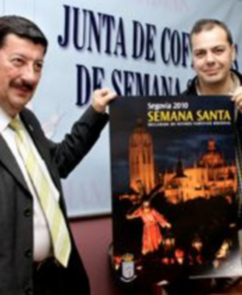 Alberto Herreras y José Manuel Cófreces muestran el cartel