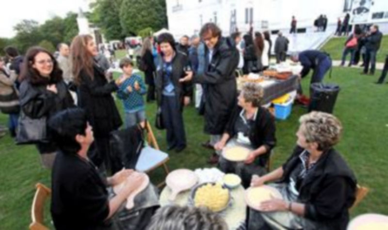 Un momento de la visita del jurado