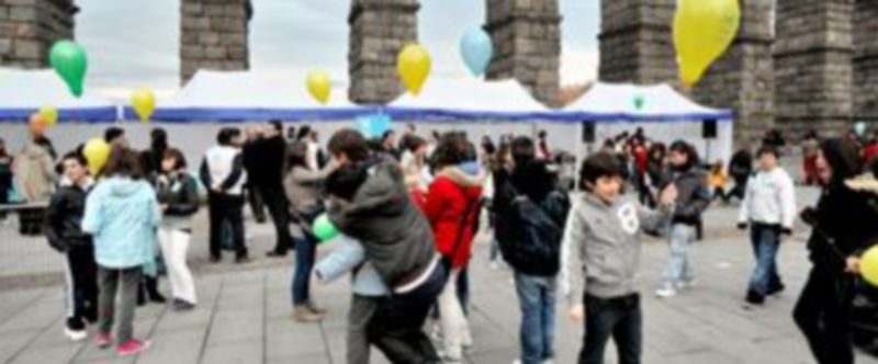 Los segovianos han podido participar en la campaña a lo largo del pasado fin de semana en el Azoguejo. /Kamarero