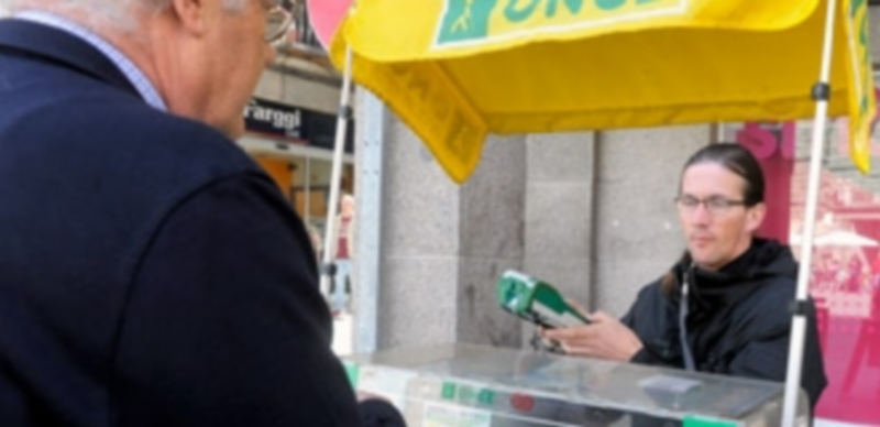 El vendedor de la ONCE Ángel Hernando