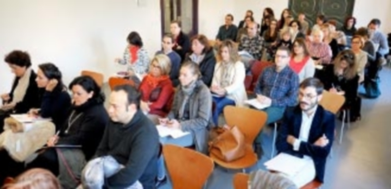 Asistentes al encuentro celebrado en el Palacio de Quintanar