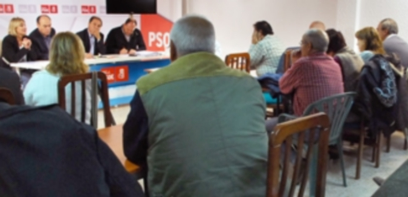 Un momento de la reunión de alcaldes y concejales socialistas en la sede del partido en Segovia. / El Adelantado