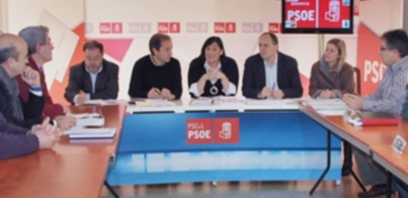 Imagen del encuentro de los socialistas con los representantes de las OPAS de la provincia de Segovia. / Kamarero