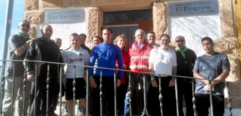 Apoyo institucional por la senda del Camino de San Frutos 1 El grupo de peregrinos y vecinos de Villar de Sobrepeña