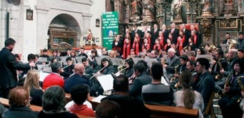 La Banda Municipal de Música y la Coral Cuellarana