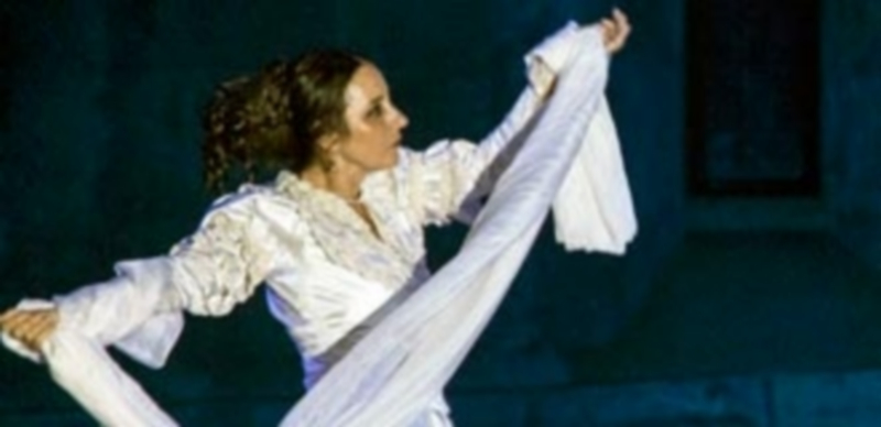 La bailarina Carmen Tórtola Valencia en el espectáculo. / histéricas grabaciones