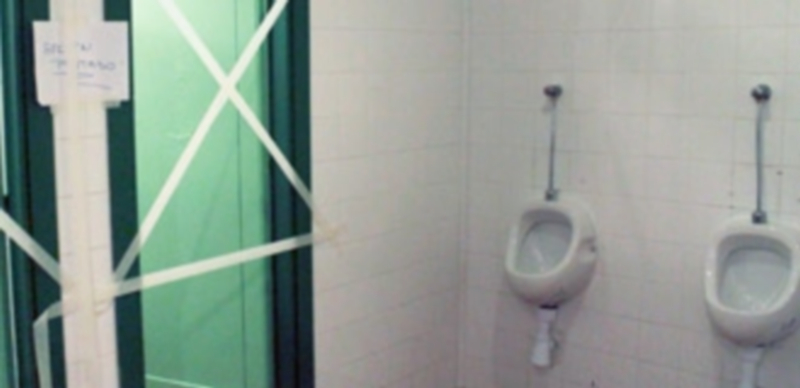 Los nuevos urinarios han sido ya instalados y las puertas han sido reparadas. / M.G.