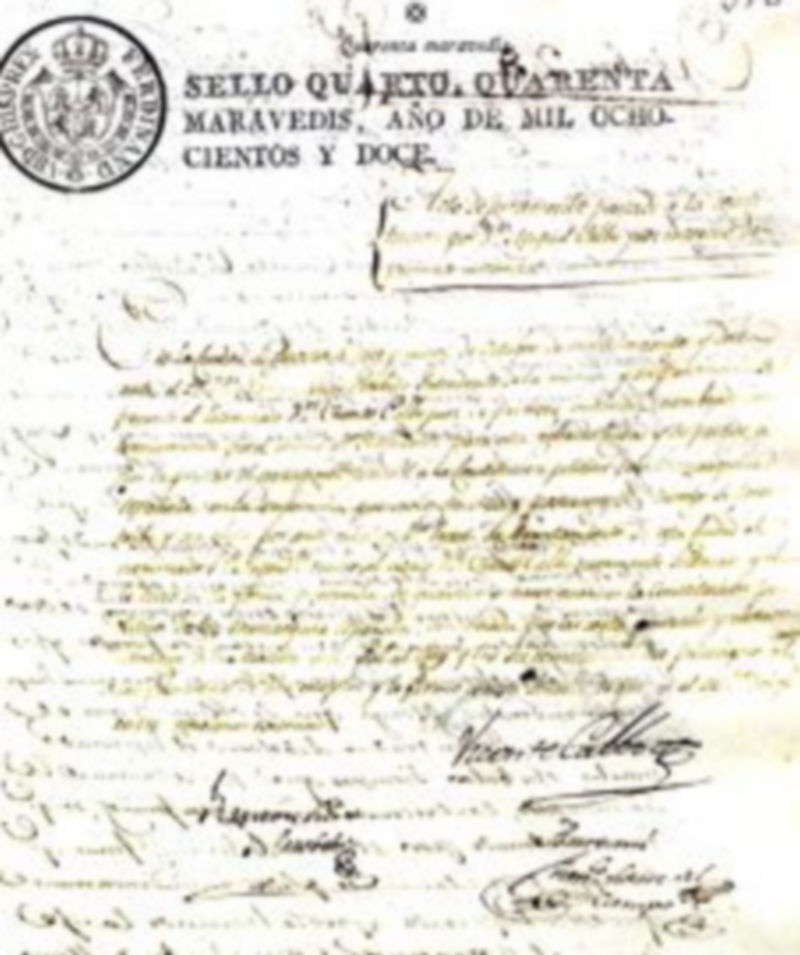 Uno de los siete documentos del Archivo Histórico Provincial que pueden verse en la exposición. / El Adelantado