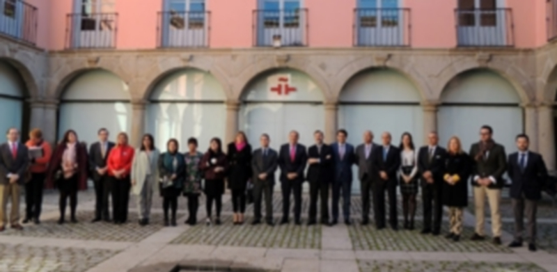 Representantes de las quince Ciudades Patrimonio de la Humanidad de España antes de la Asamblea. / EL ADELANTADO