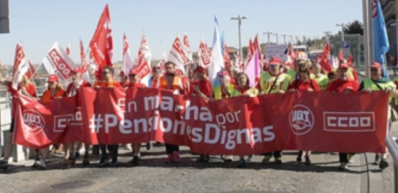 Segovia se solidariza con los pensionistas en su lucha hasta Madrid 1 La marcha ha llegado hasta el Acueducto