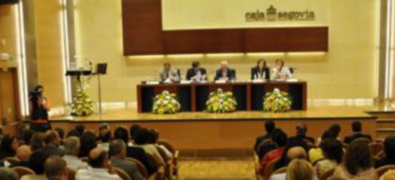 Imagen de una de las asambleas que ha celebrado la entidad de ahorro segoviana este año. / JUAN MARTÍN