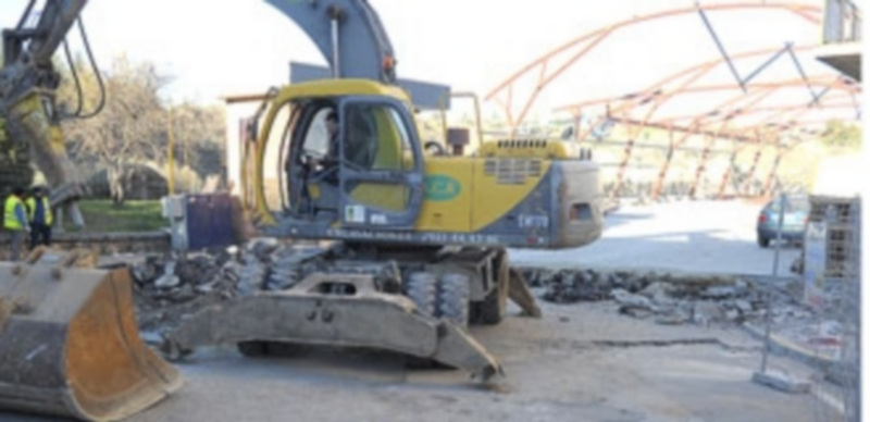 Estado de ejecución de las obras de remodelación integral de la estación de autobuses el 28 de diciembre. / KAMARERO