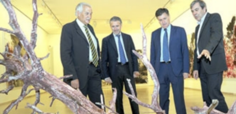 El Museo Esteban Vicente se abre a la patronal segoviana 1 Un momento de la visita al Museo Esteban Vicente