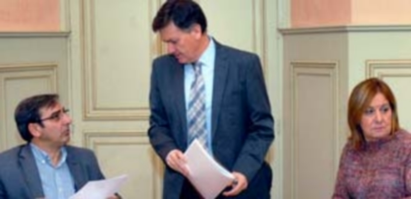 Un momento de la reunión de la Junta de Gobierno de l Diputación. / E. A.