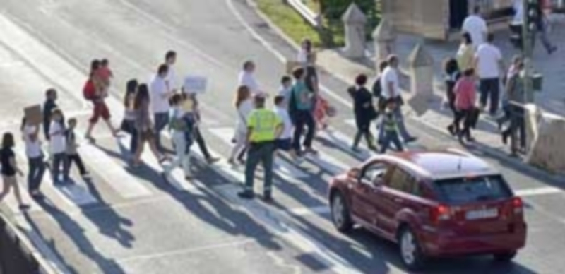Los vecinos de San Rafael han protagonizado algunas acciones de protesta sobre este particular./ Pedro L. Merino