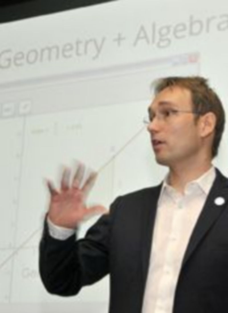 Markus Hohenwarter expuso en Segovia las características de su sistema. / A.B.