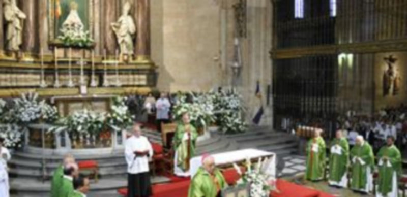 La imagen de La Fuencisla ocupará el lugar central del Altar Mayor de la Catedral durante el novenario./ Juan Martín