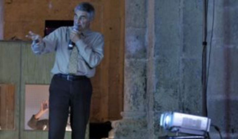 Jean-Christophe Victor durante su intervención en San Juan de los Caballeros en la tarde de ayer./Juan Martín