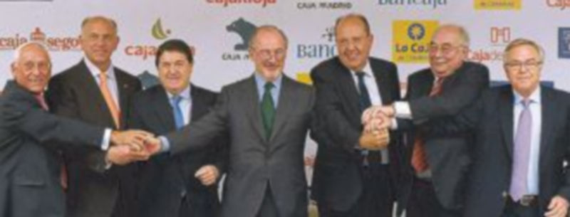 Los presidentes de las siete cajas agrupadas