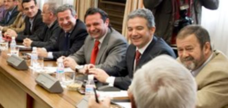 Varios de los representantes del PSOE en Caja Segovia