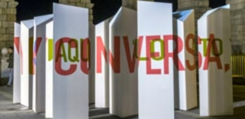 La instalación efímera ‘Laberintos líricos’ que trajo Boa Mistura a Segovia el pasado mes de octubre. / KAMARERO