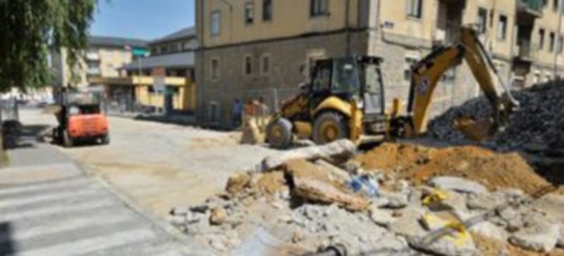 Obras de reurbanización de la calle Tomasa de la Iglesia. / Kamarero