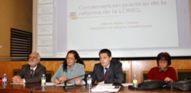 Imagen de la sesión del Observatorio electoral creado en el campus de la Universidad de Valladolid. /Nuria Herrero