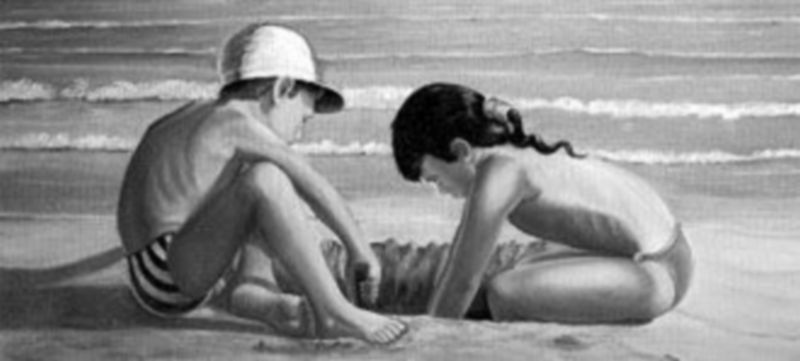 “Niños en la playa”