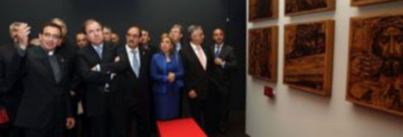 Juan Vicente Herrera y el comisario de la muestra