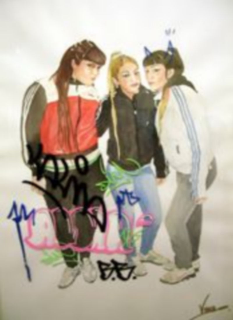 Cristina Llanos. Trío de chicas