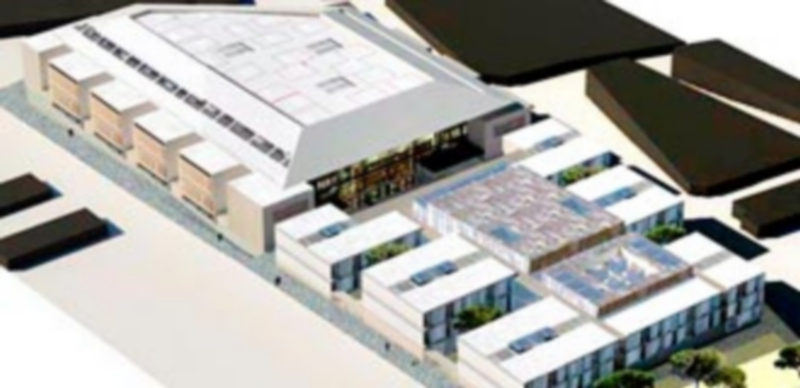 Fotomontaje del complejo ‘María Zambrano’ con las dos fases de construcción ejecutadas. / El Adelantado