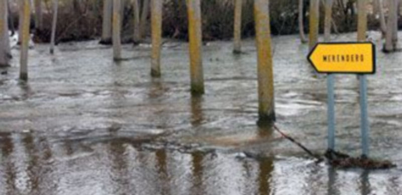 Imagen de una de las zonas anegadas por el río Cega