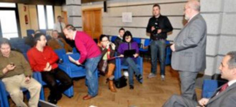 El delegado territorial de la Junta y el director general de Comunicación