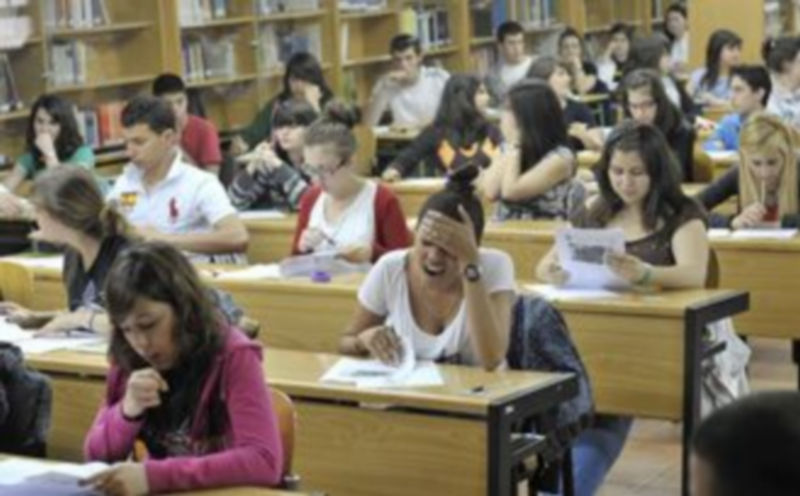 Un grupo de alumnos que se sometieron a la Selectividad en junio